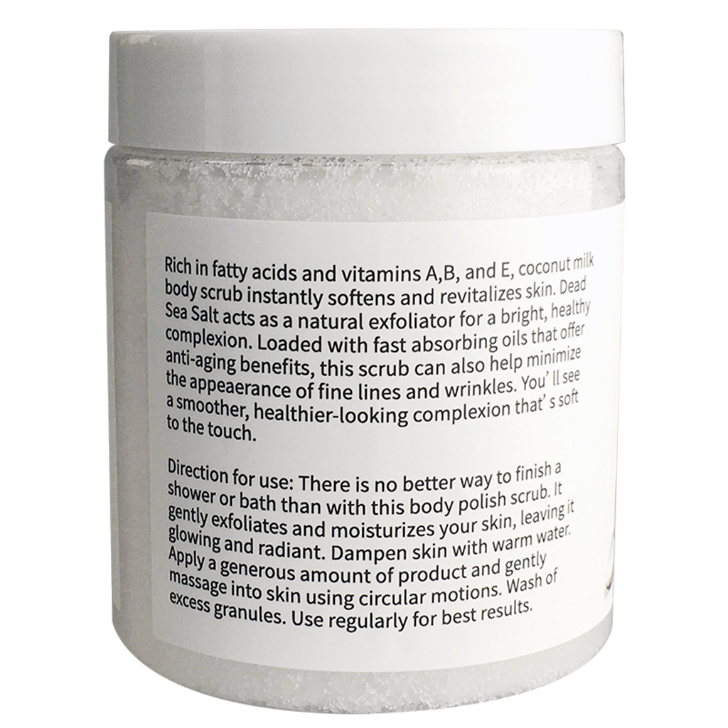 340 G Dead Sea Salt Body Scrub With Coconut Oil, Black Pimples