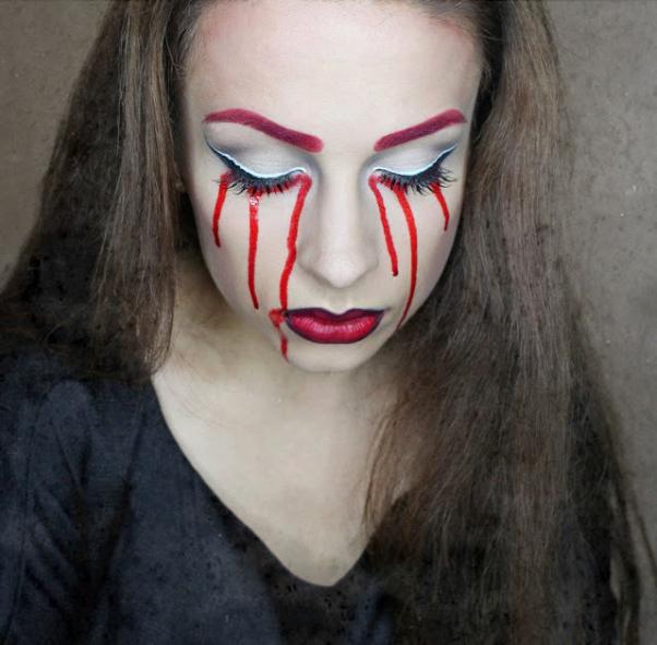 как раскрасить лицо на хэллоуин 