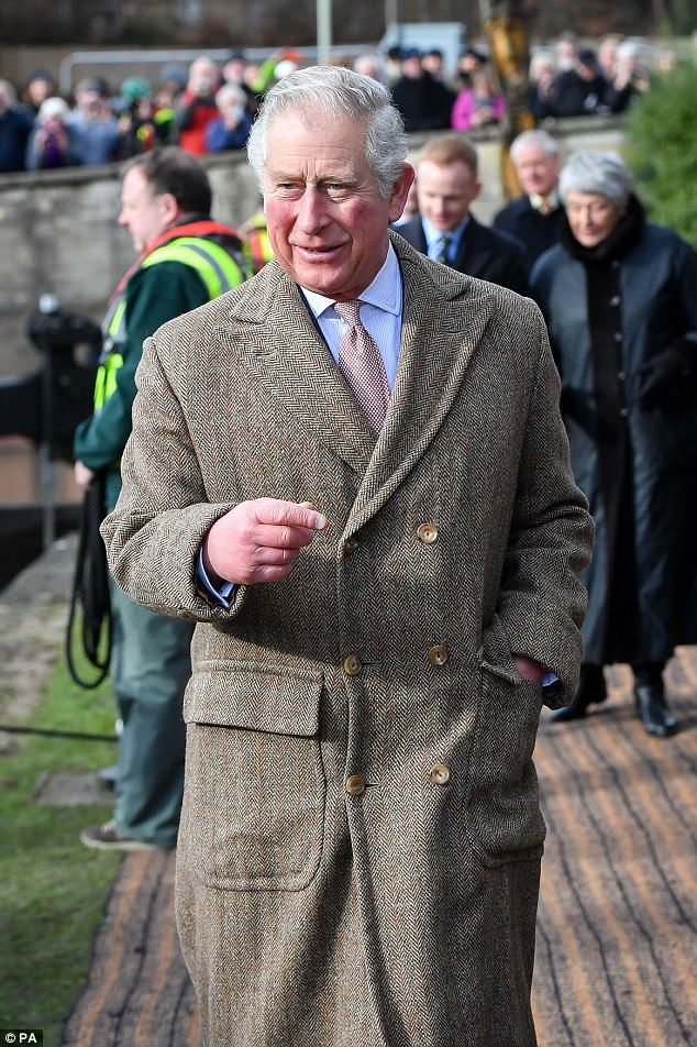 A dapper looking Charles wandered the banks of the canal while the sun beamed down on the wintery day