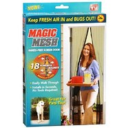 Москитная сетка (штора) на магнитах для двери от комаров Magic Mesh (Мэджик Меш) - Buzz Off (Буз Оф) 